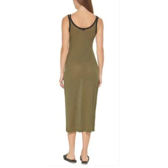 Dkny Women's Double Strap Midi Dress Swim Cover Up Swimsuit Green Small NWT $68 - Picture 3 of 5